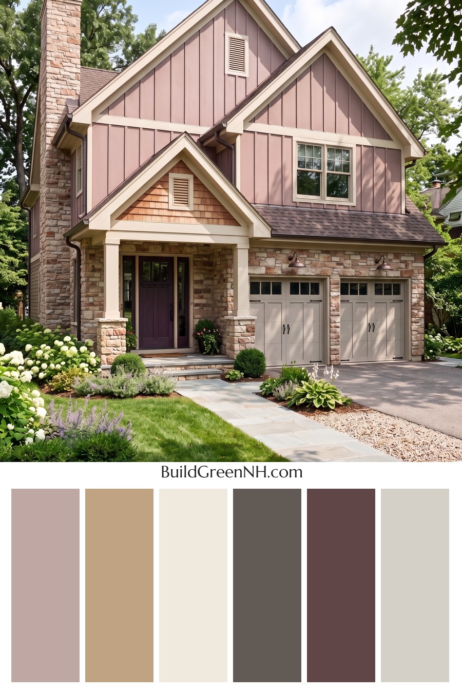 Exterior Color Scheme with Stone Accents: Sienna Stone Grace