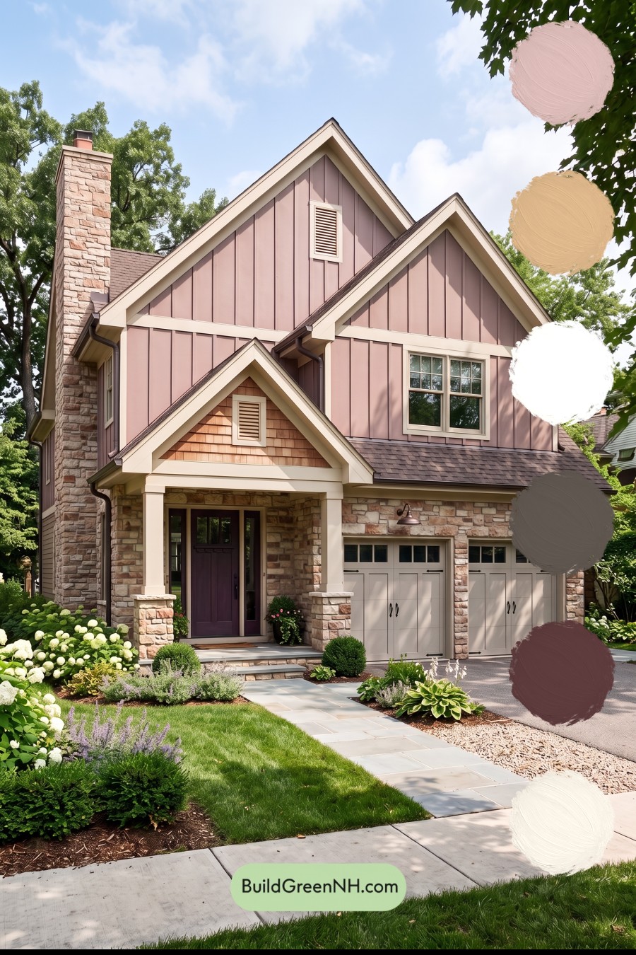 Exterior Color Scheme with Stone Accents: Sienna Stone Grace