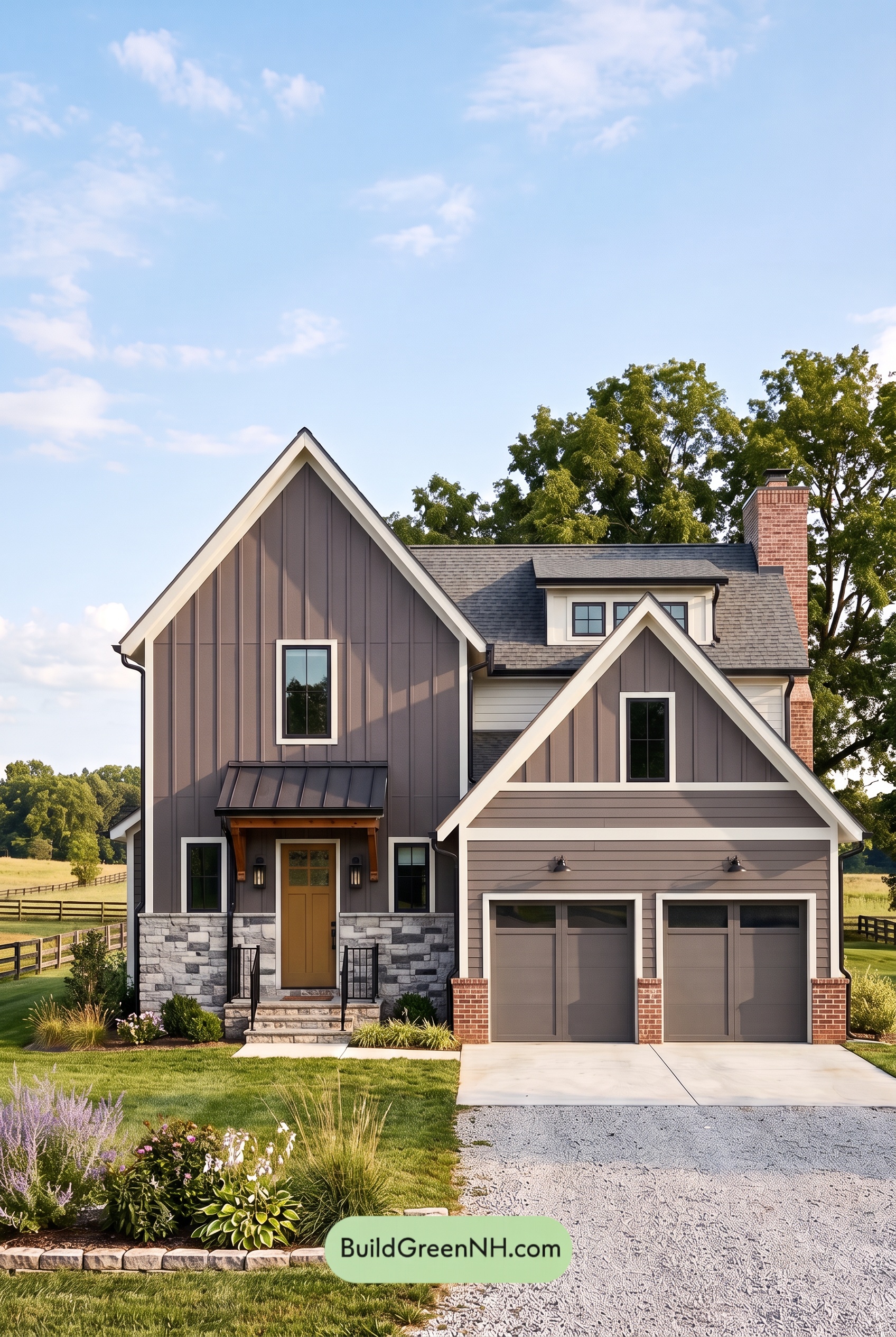 Exterior Color Scheme with Stone Accents: Velvet Iron Haven