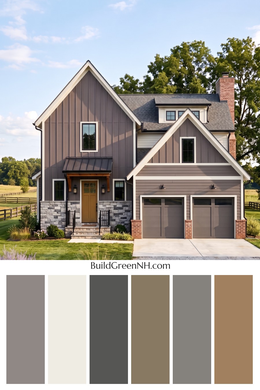 Exterior Color Scheme with Stone Accents: Velvet Iron Haven