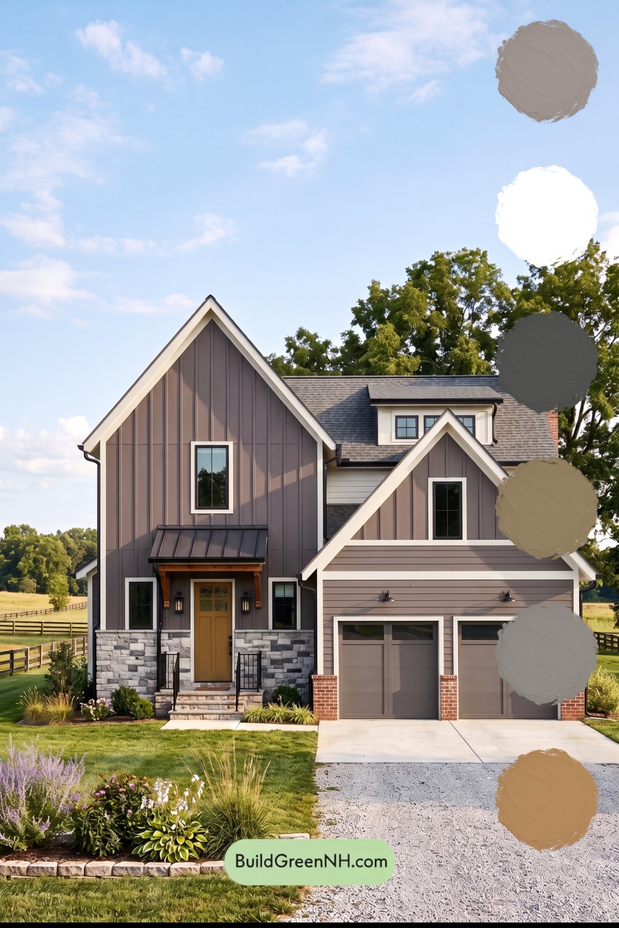 Exterior Color Scheme with Stone Accents: Velvet Iron Haven