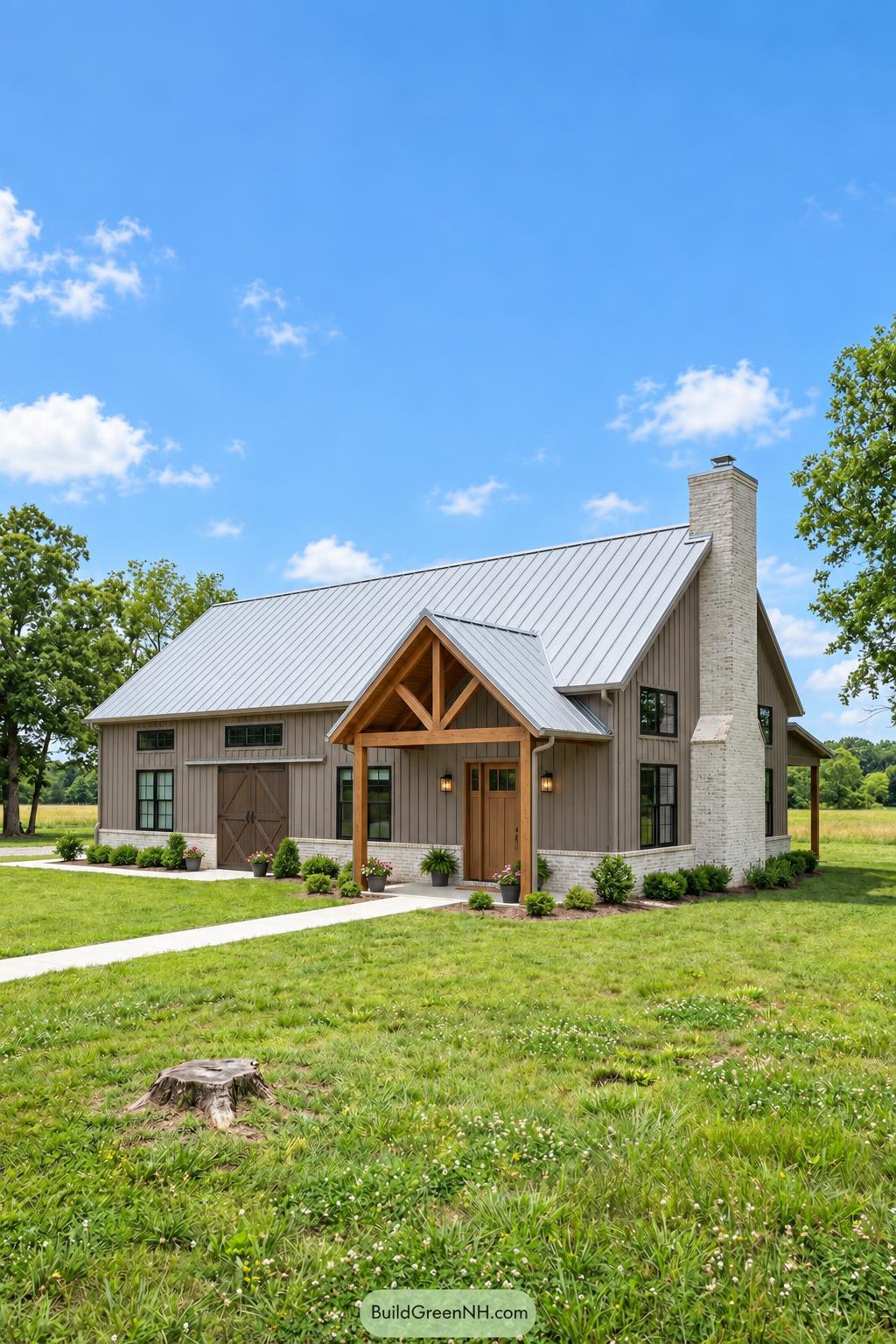 Grey Barndominium Exterior Color Scheme: Silver Gable Prairie Barndo