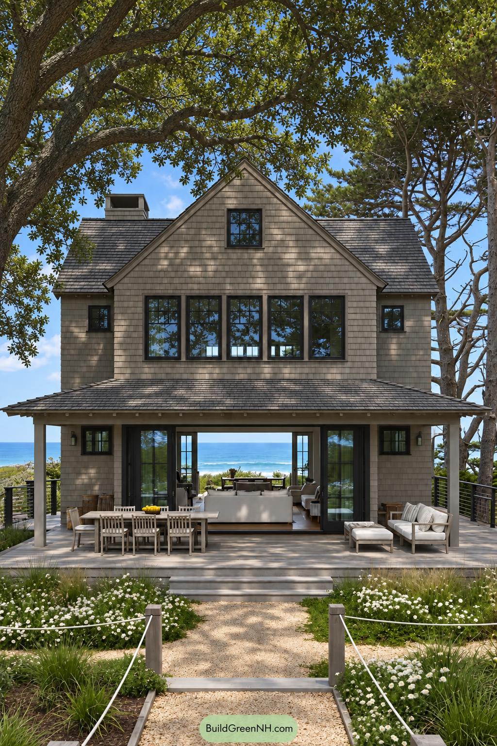 Grey Traditional House Exterior Color Scheme: Grey Cozy Cove Cabin - Shade