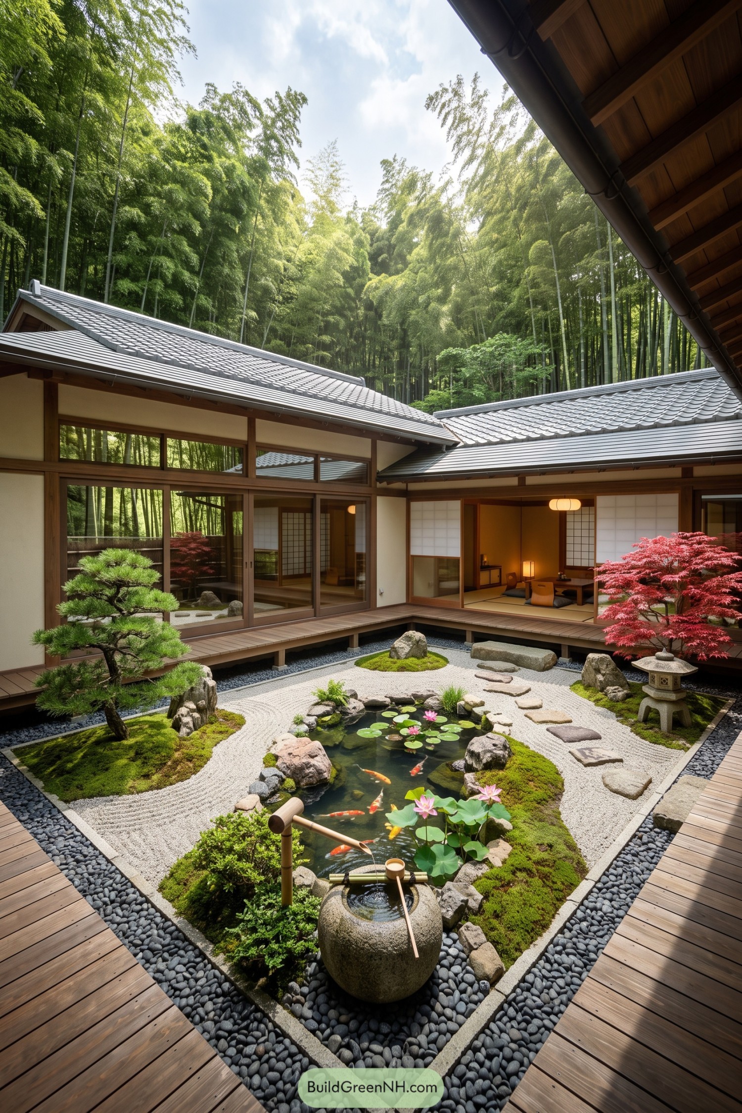 20 Serene Japanese Houses With Inner Courtyards That Make Rainfall Magical
