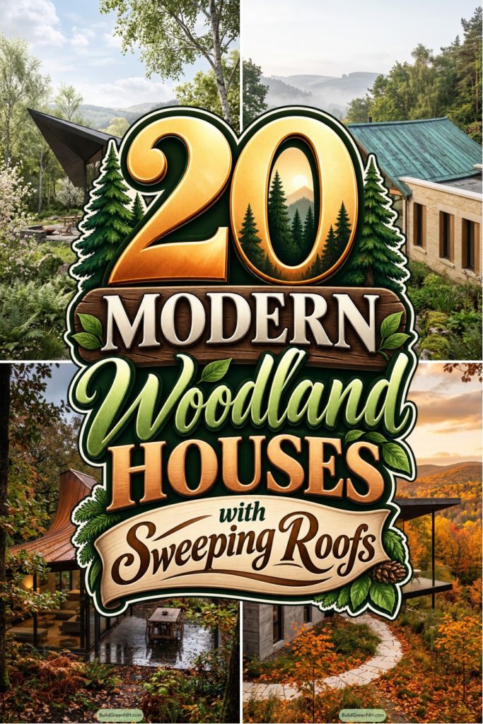 20 Modern Woodland Houses with Sweeping Roofs