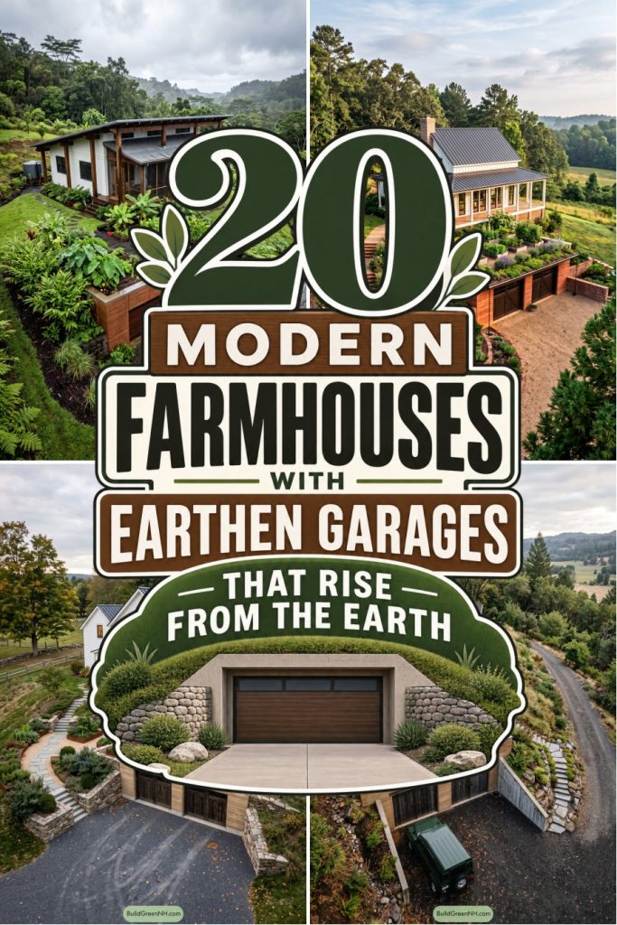 20 Modern Farmhouses With Earthen Garages That Rise From the Earth