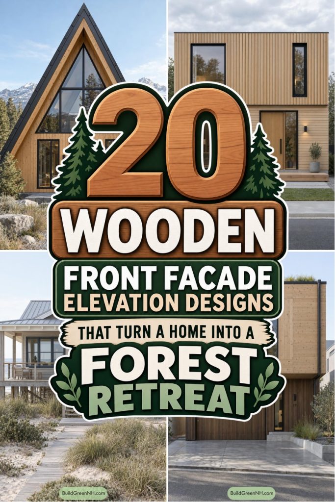 20 Wooden Front Facade Elevation Designs That Turn a Home Into a Forest Retreat