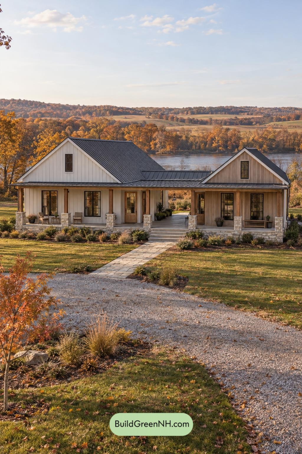 60×32 ft 3,239 sqft 4-Bed 3.5-Bath Modern Dog Trot Farmhouse Floor Plans: Split-Gable Passage Farmhouse