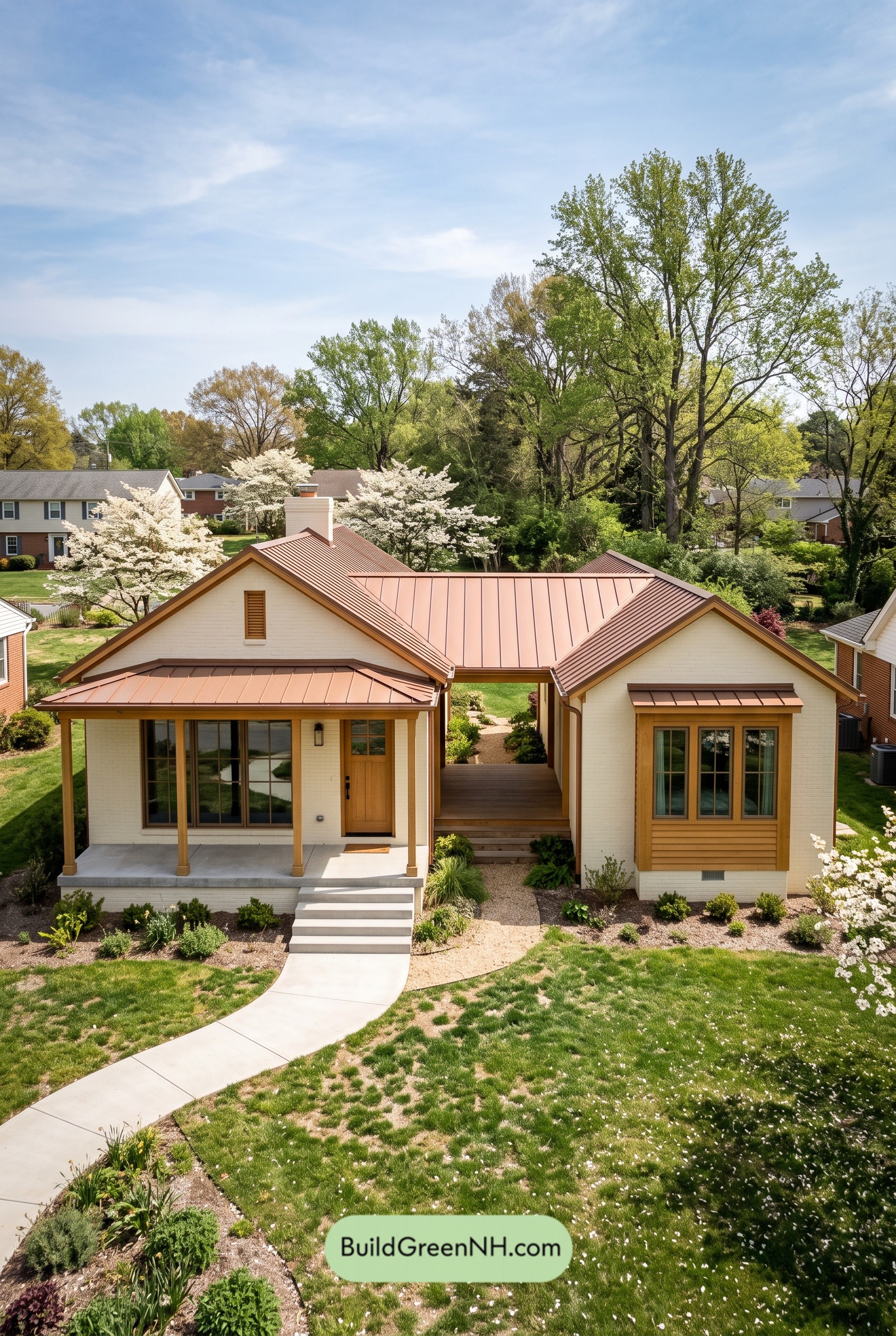 48×36 ft 1,297 sqft 2-Bed 1.5-Bath Modern Dog Trot Farmhouse Floor Plans: Copperline Dogtrot Ranch