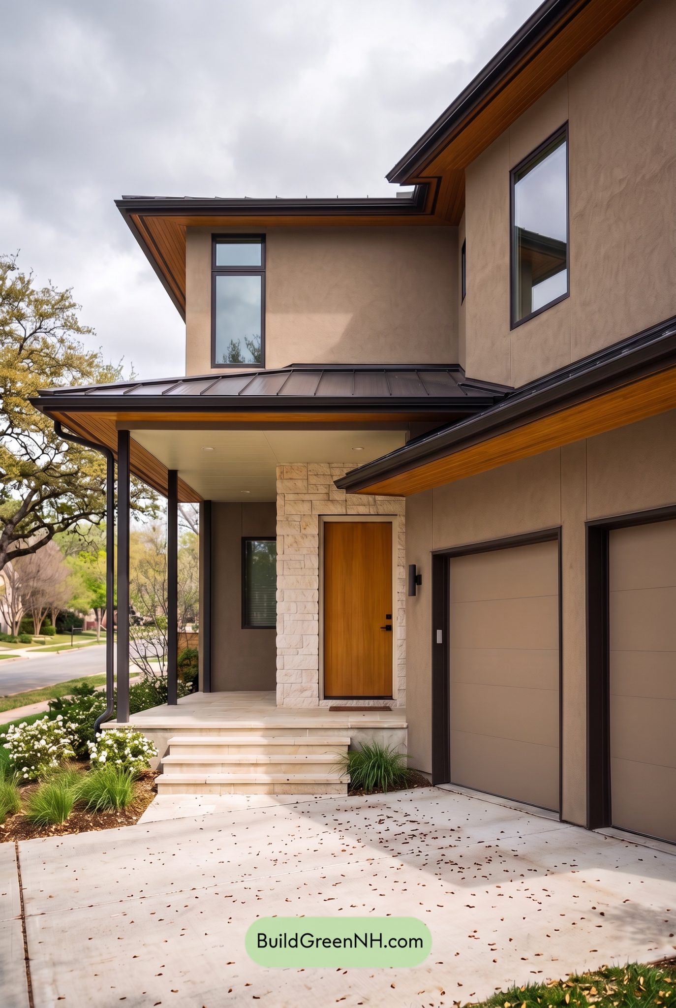 Earthy Brown House Exterior Color Scheme: Brown's Amber Invitation