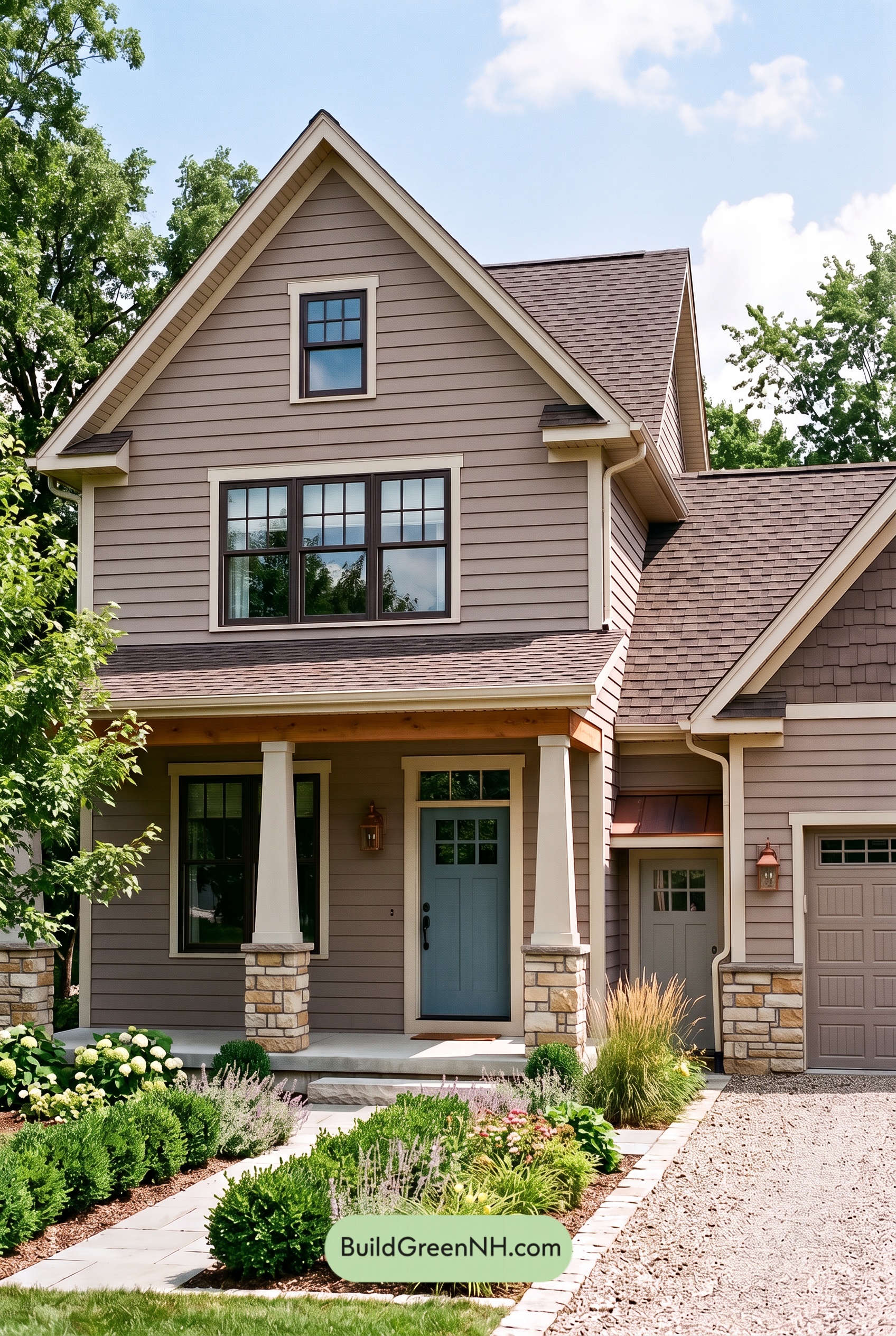House with Brown Roof Exterior Color Scheme: Cocoa Veranda Spark