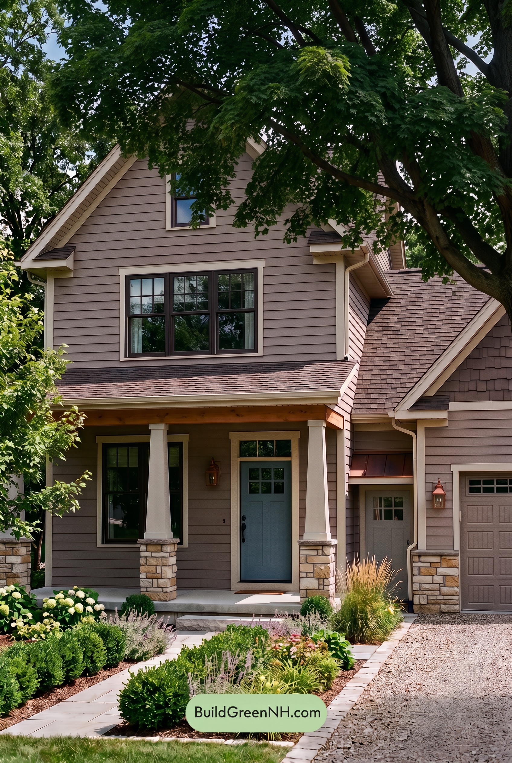 House with Brown Roof Exterior Color Scheme: Cocoa Veranda Spark - Shade