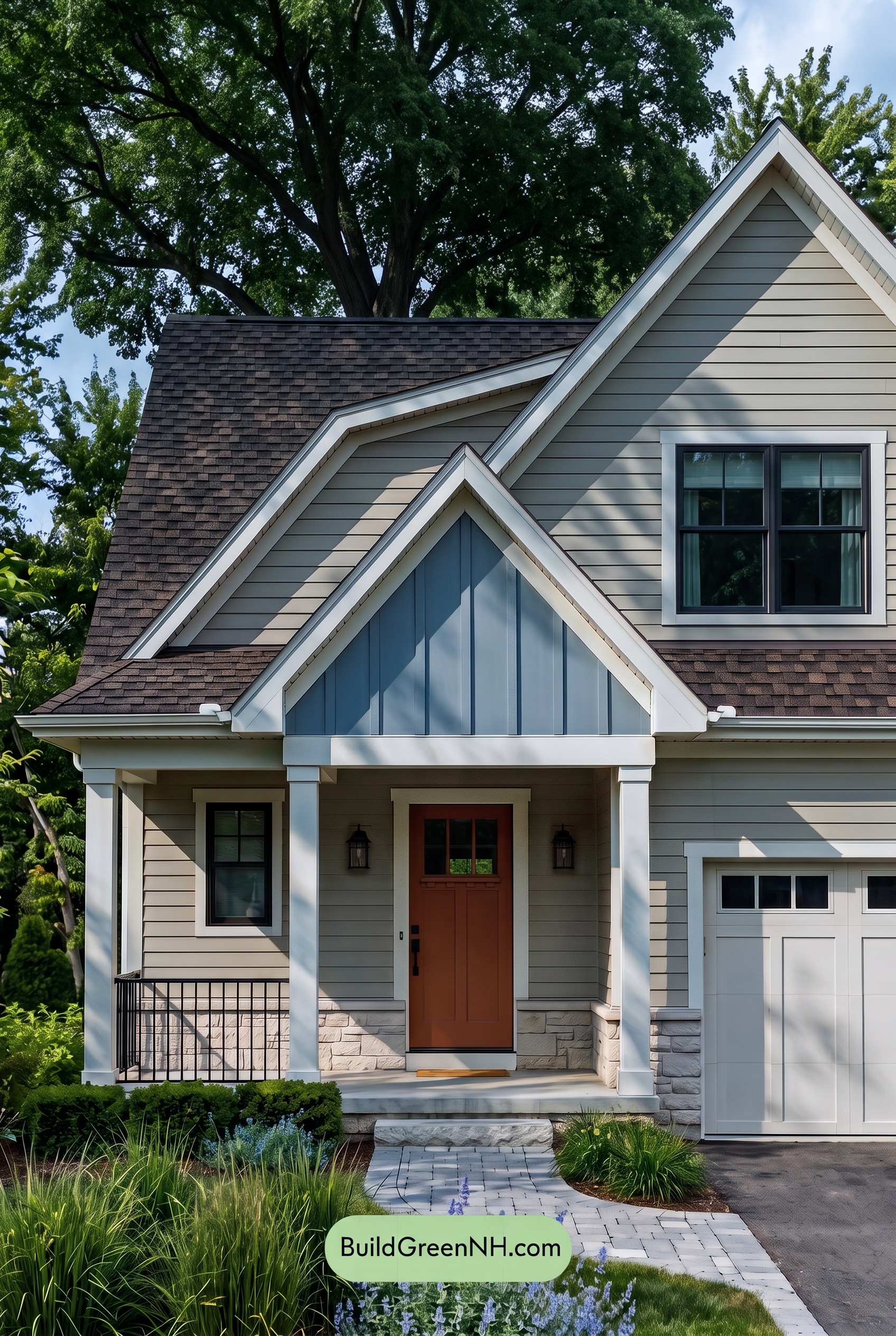 House with Brown Roof Exterior Color Scheme: Linen Coppercrest - Shade
