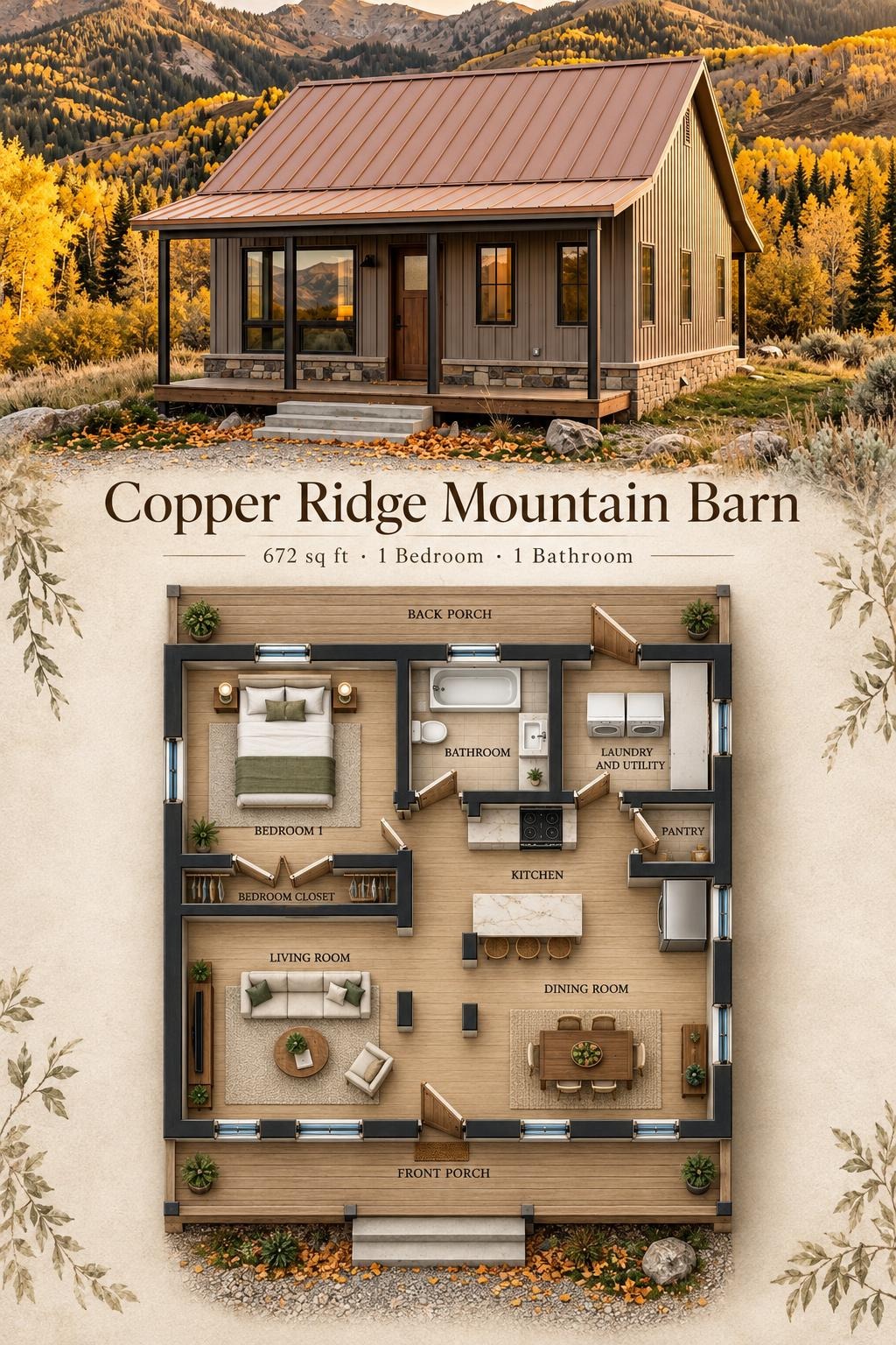 Copper Ridge Mountain Barn Floor Plan
