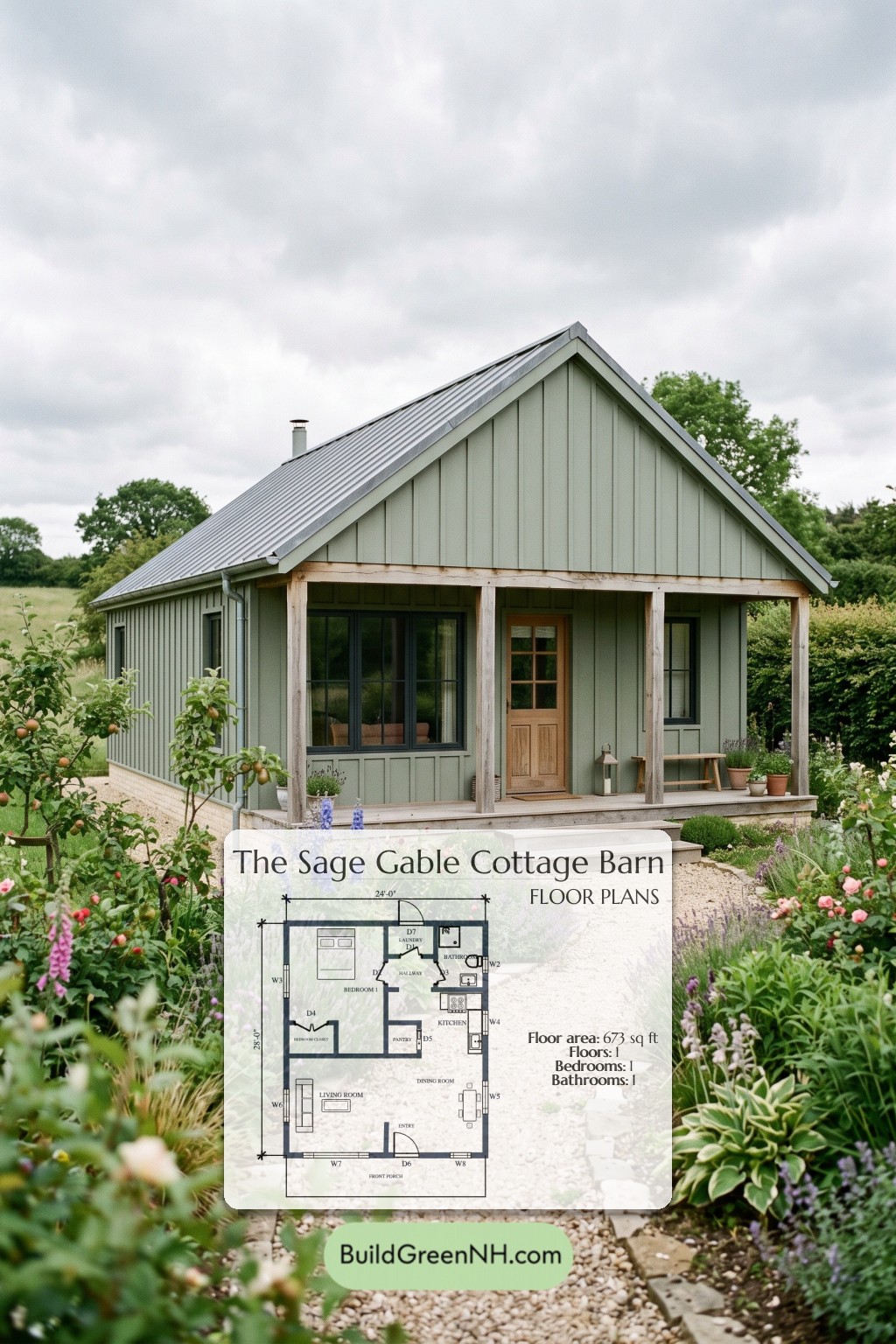 Sage Gable Cottage Barn Floor Plan