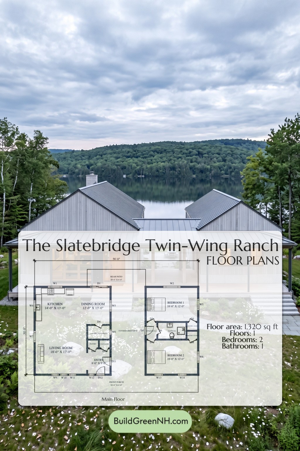 Slatebridge Twin-Wing Ranch Floor Plan