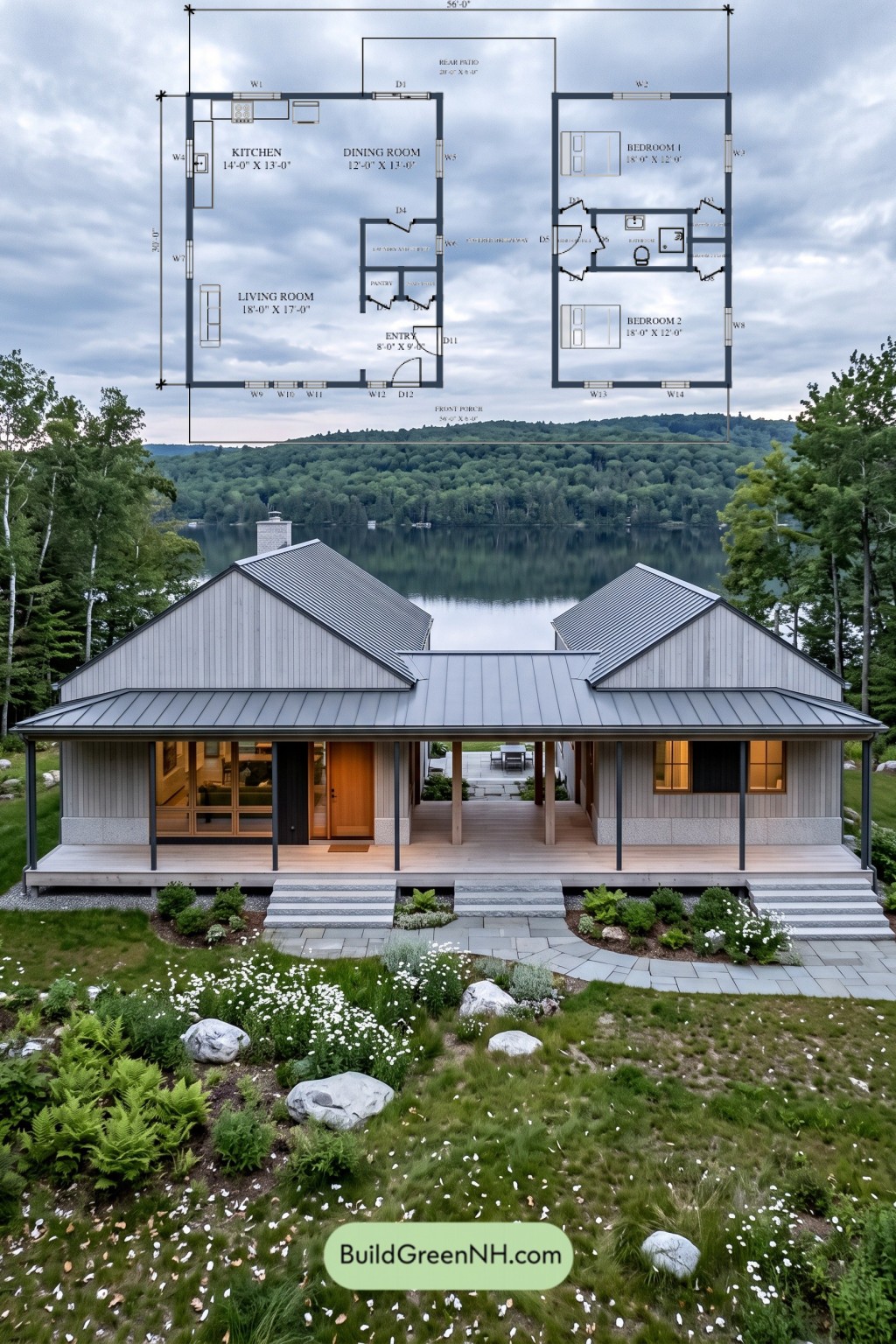 Slatebridge Twin-Wing Ranch Floor Plan
