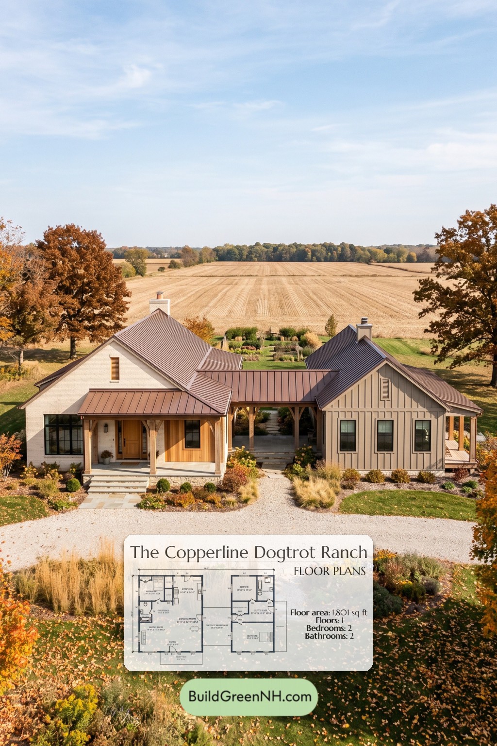 Copperline Dogtrot Ranch Floor Plan