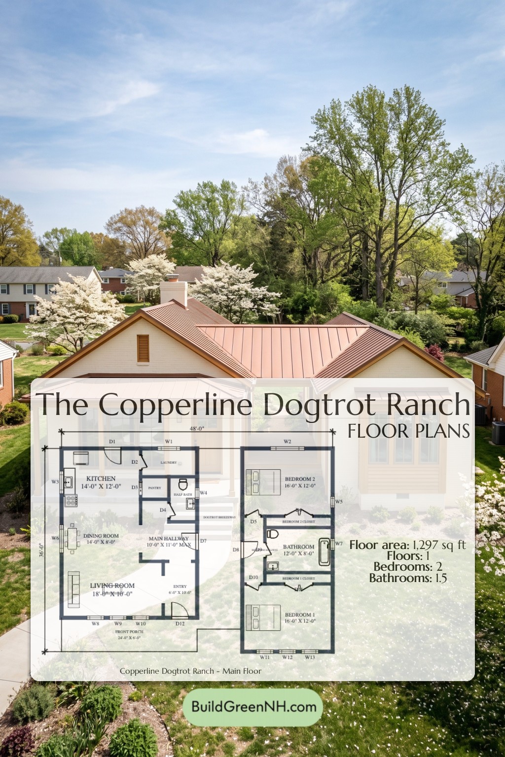 Copperline Dogtrot Ranch Floor Plan