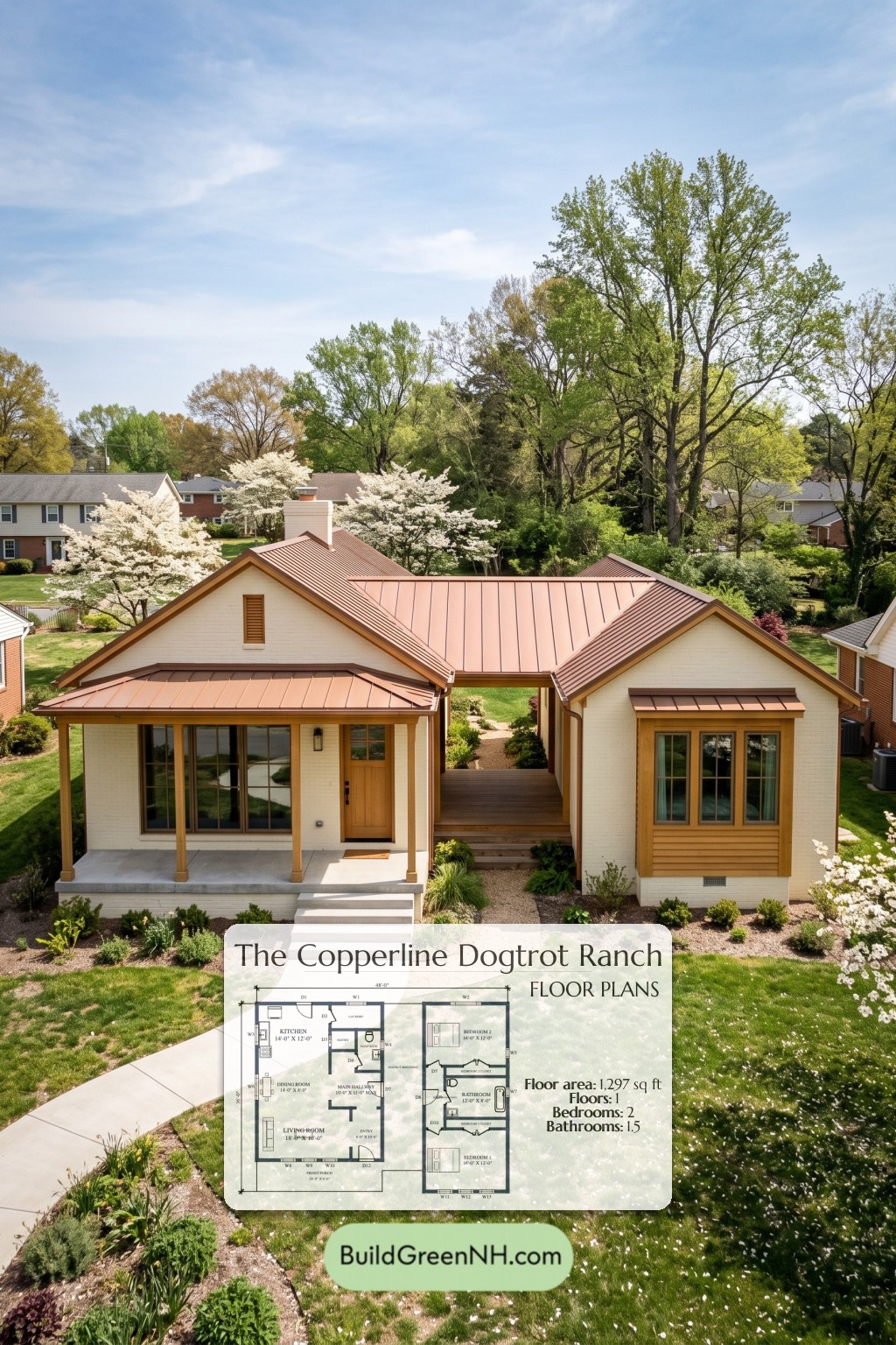 Copperline Dogtrot Ranch Floor Plan