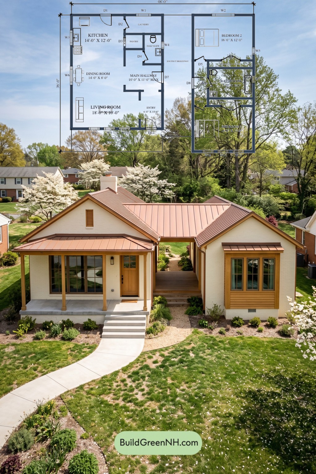 Copperline Dogtrot Ranch Floor Plan