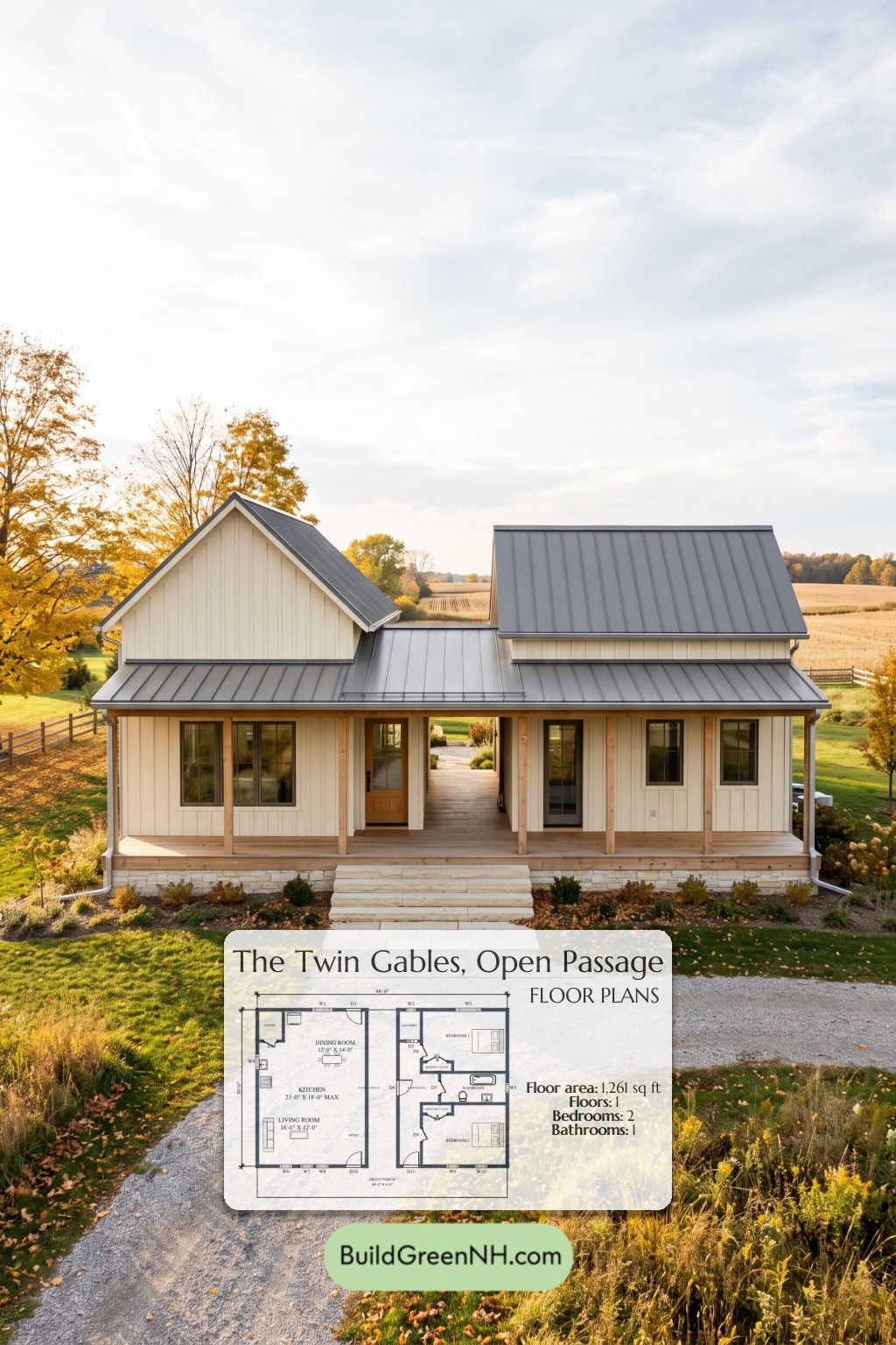 Twin Gables, Open Passage Floor Plan