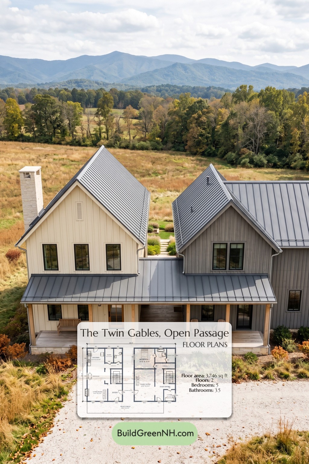 Twin Gables, Open Passage Floor Plan