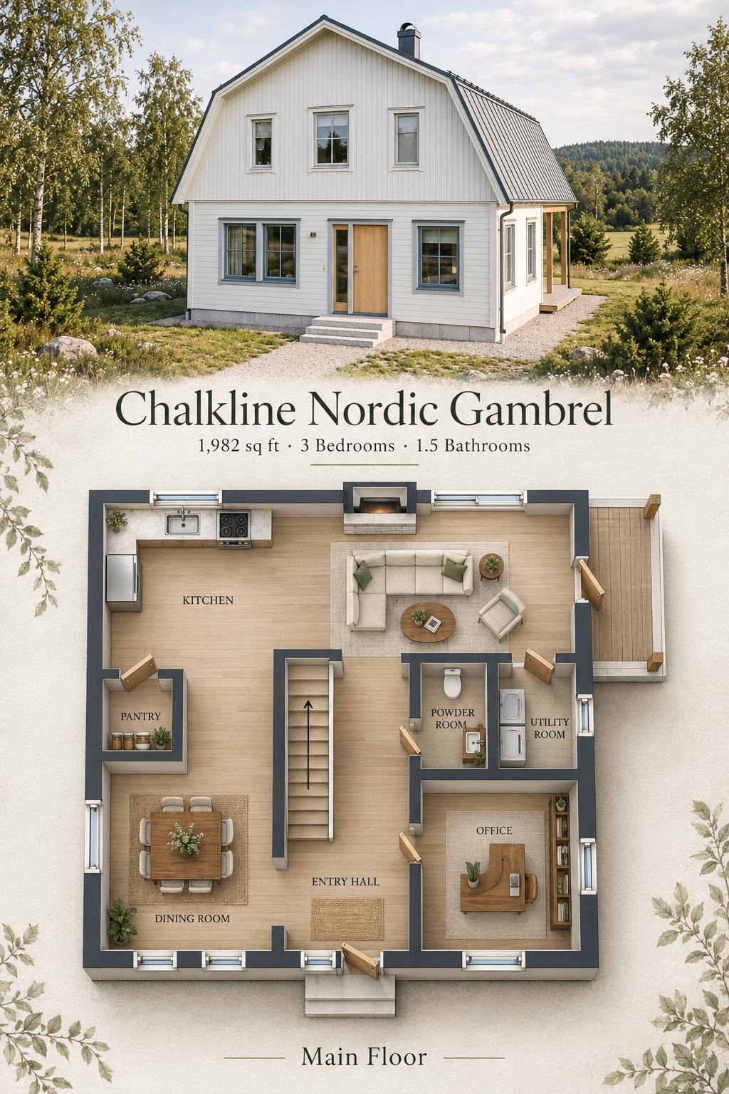 Chalkline Nordic Gambrel Floor Plan