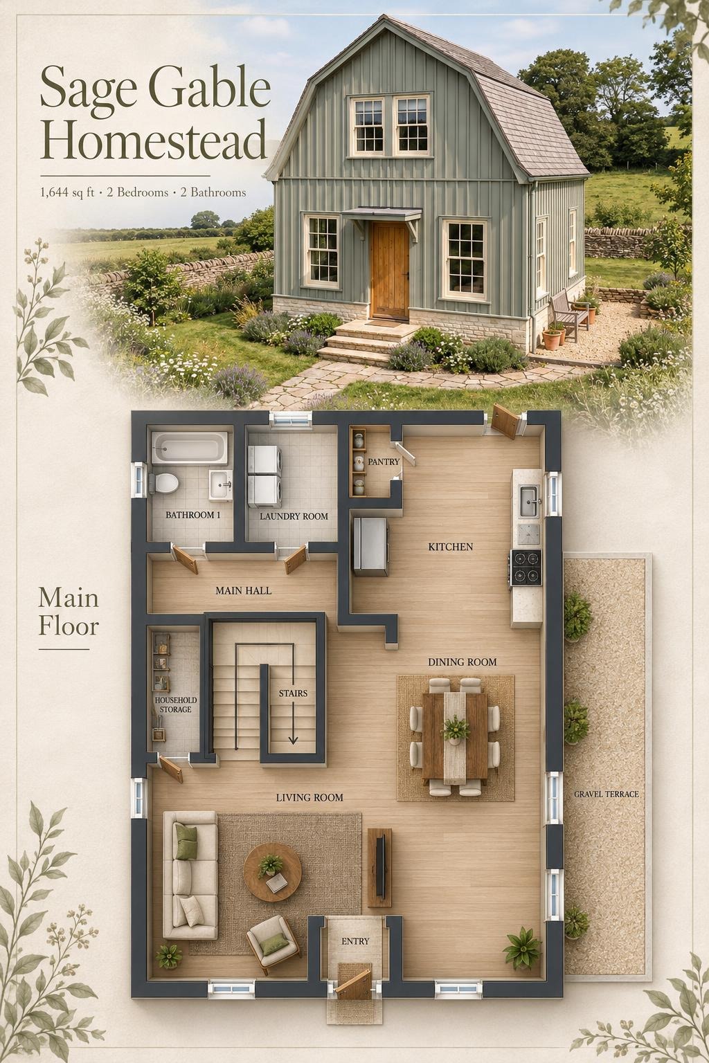 Sage Gable Homestead Floor Plan