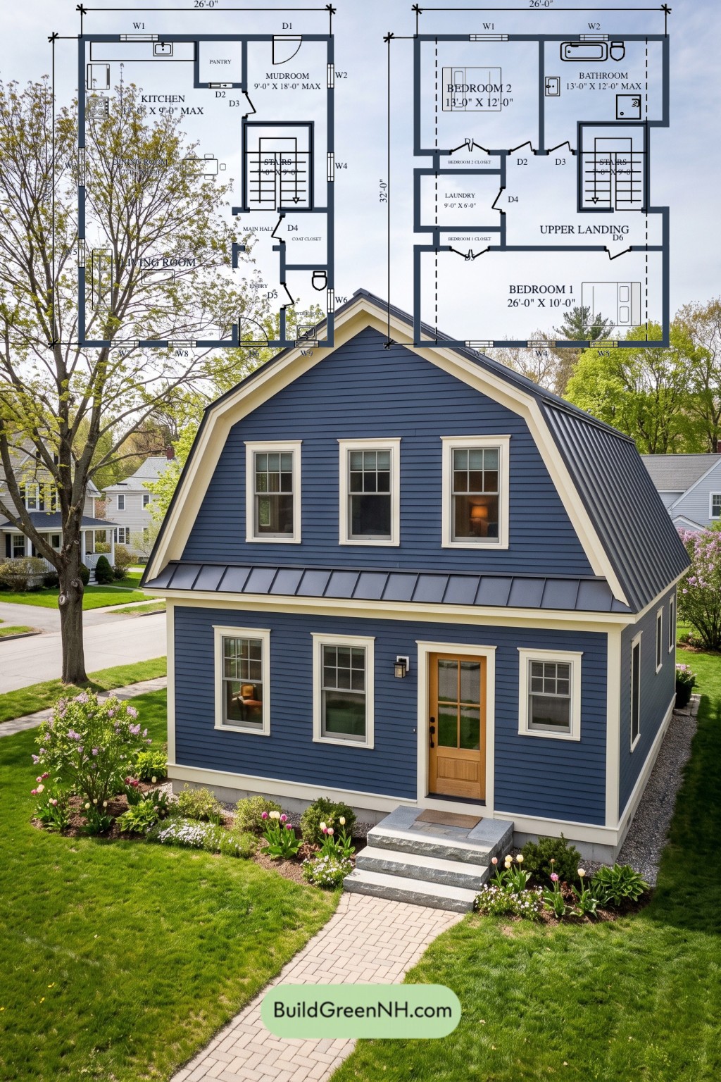 Indigo Gambrel Revival Floor Plan
