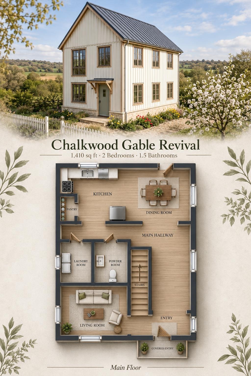 Chalkwood Gable Revival Floor Plan