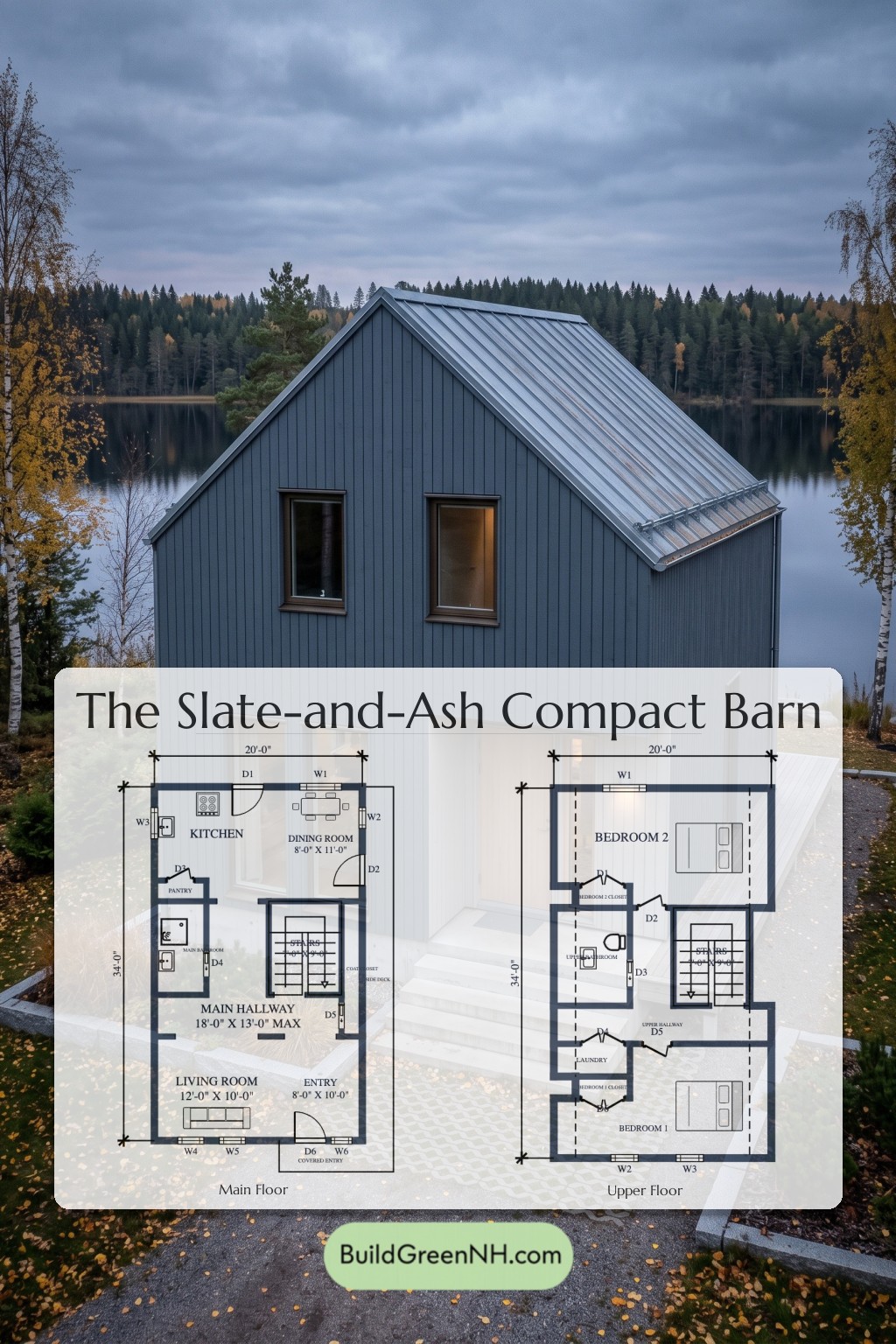 Slate-and-Ash Compact Barn Floor Plan