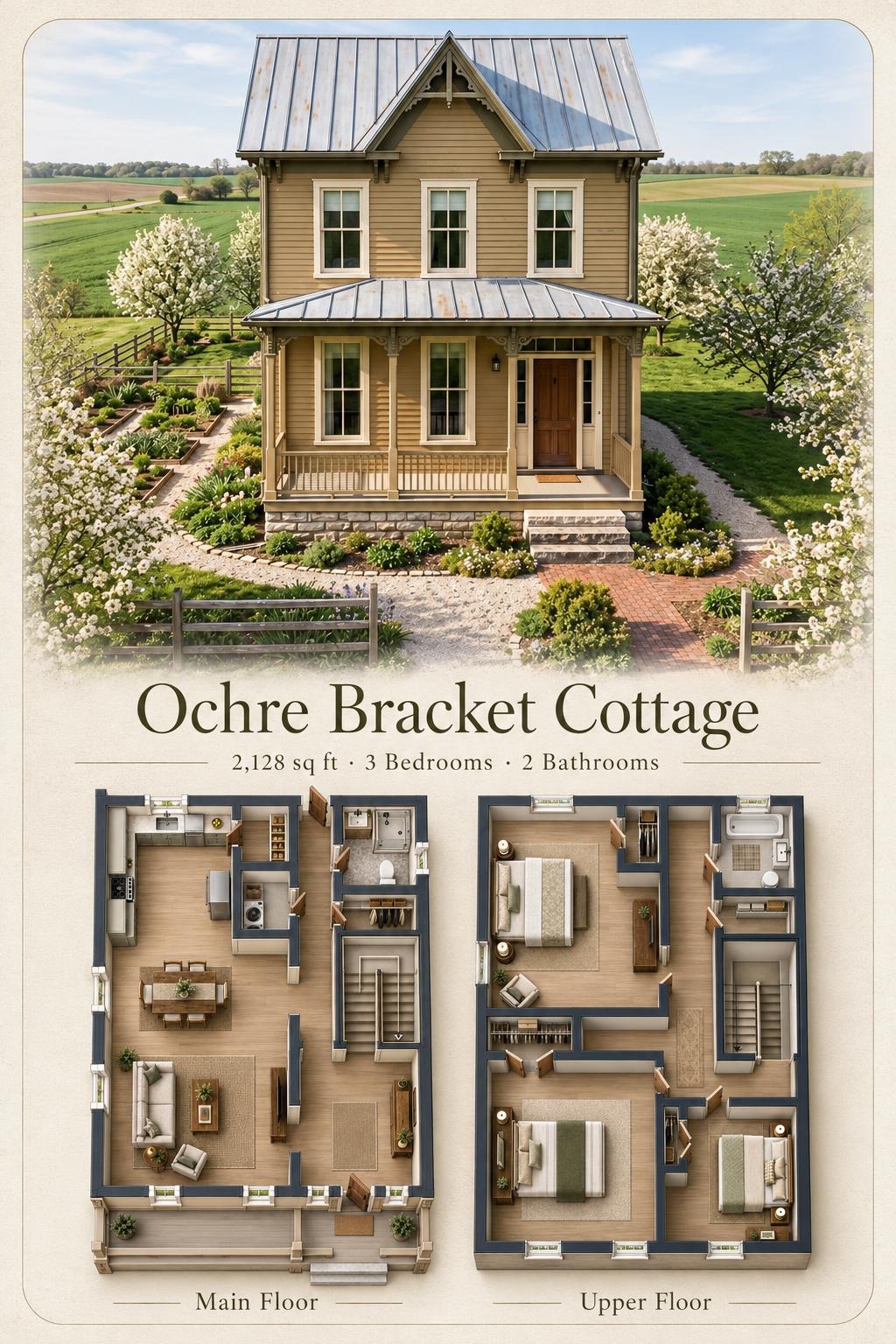 Ochre Bracket Cottage Floor Plan