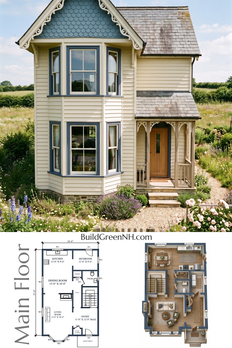 Buttercream Bay Cottage Floor Plan