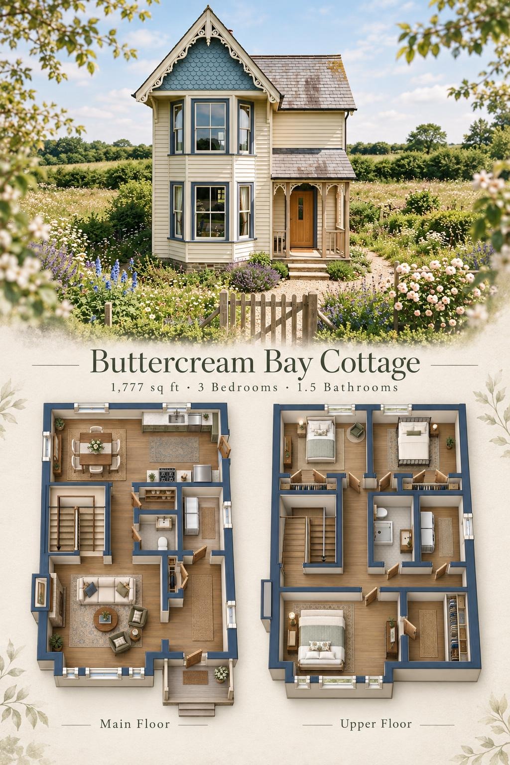 Buttercream Bay Cottage Floor Plan