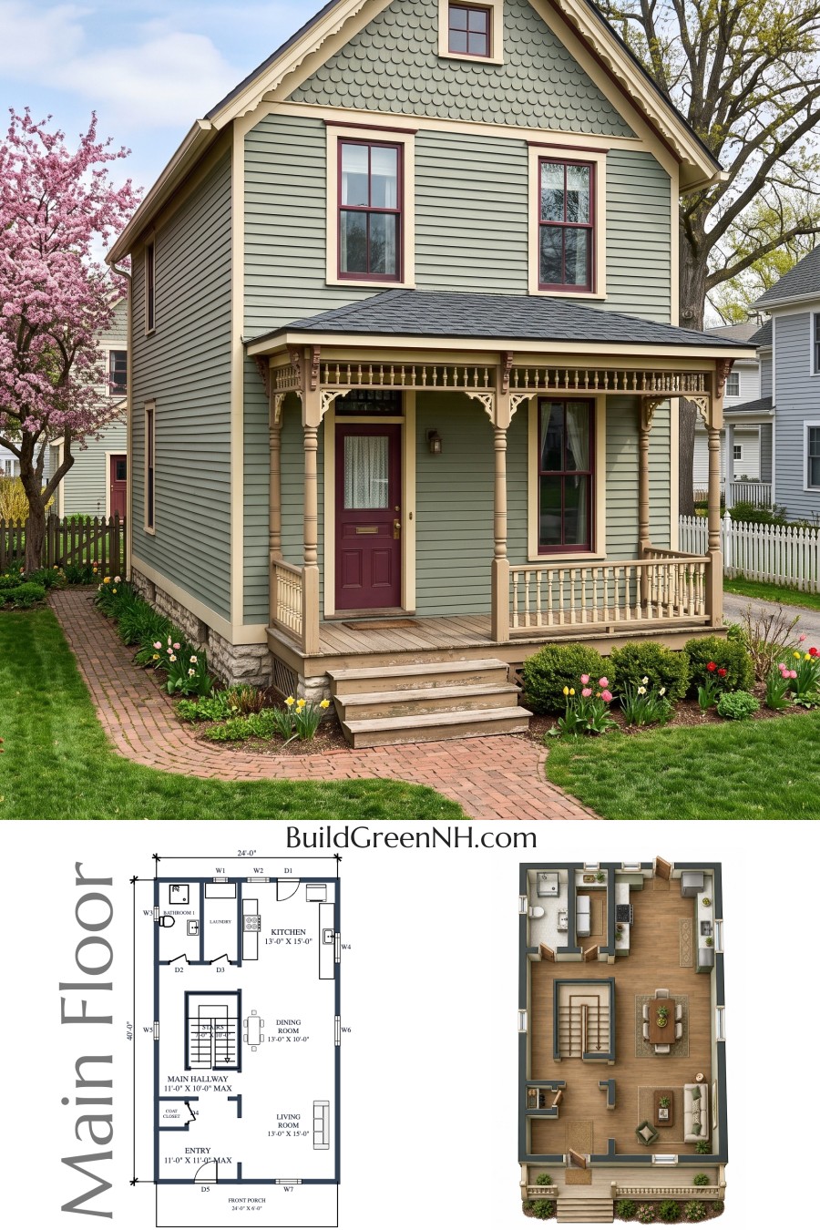 Sage Spindle Cottage Floor Plan
