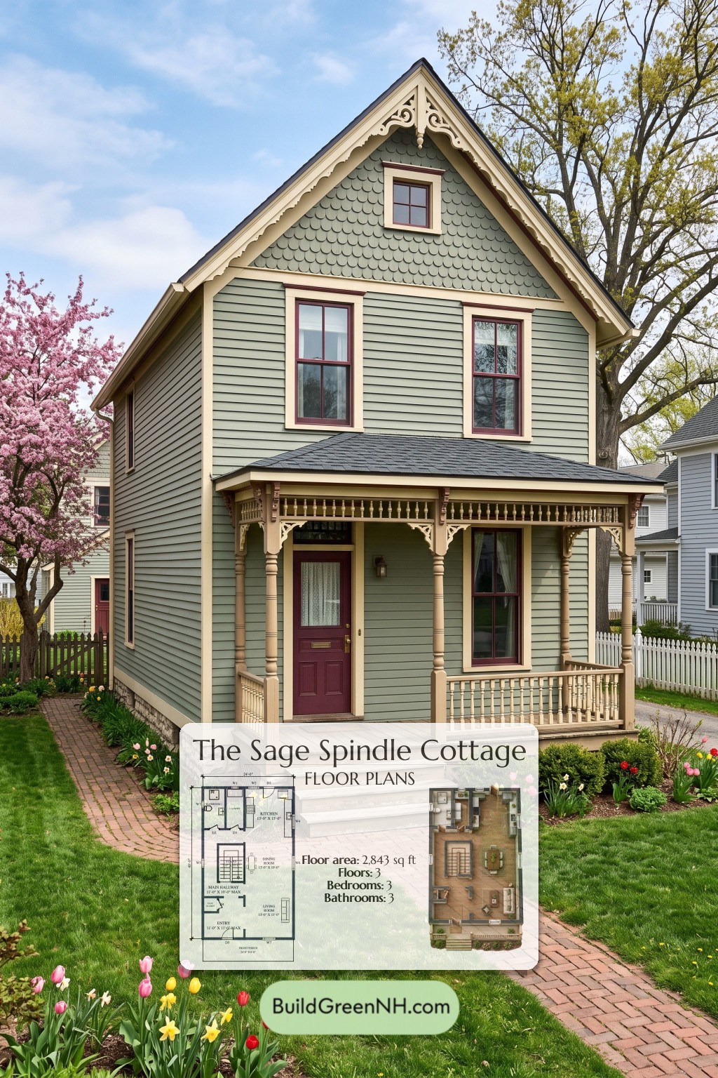 Sage Spindle Cottage Floor Plan