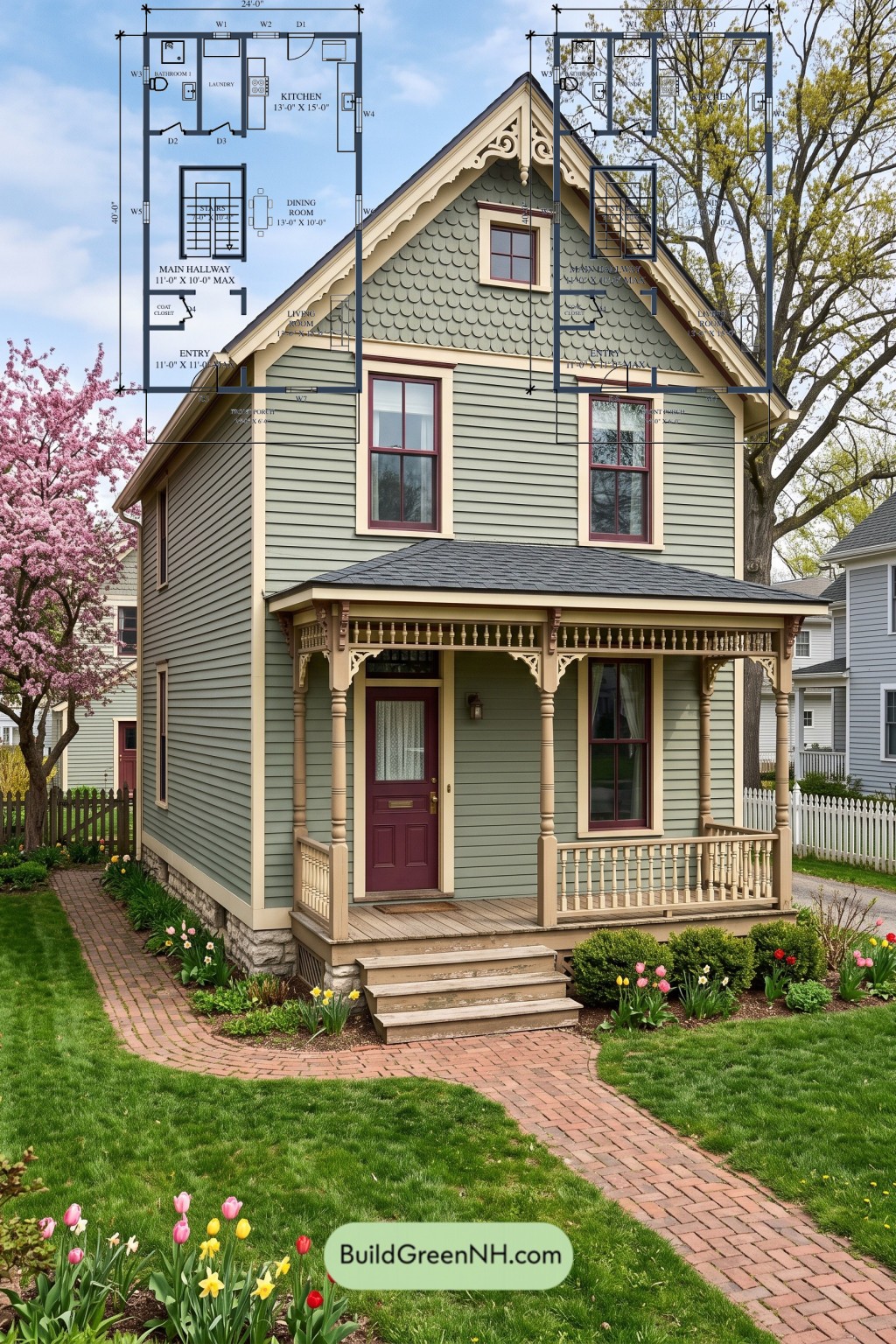 Sage Spindle Cottage Floor Plan