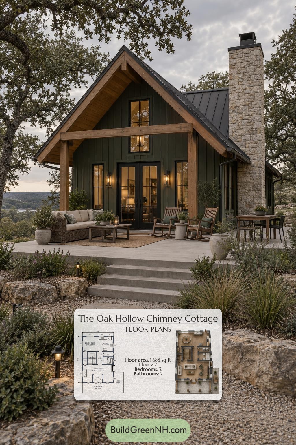 Oak Hollow Chimney Cottage Floor Plan