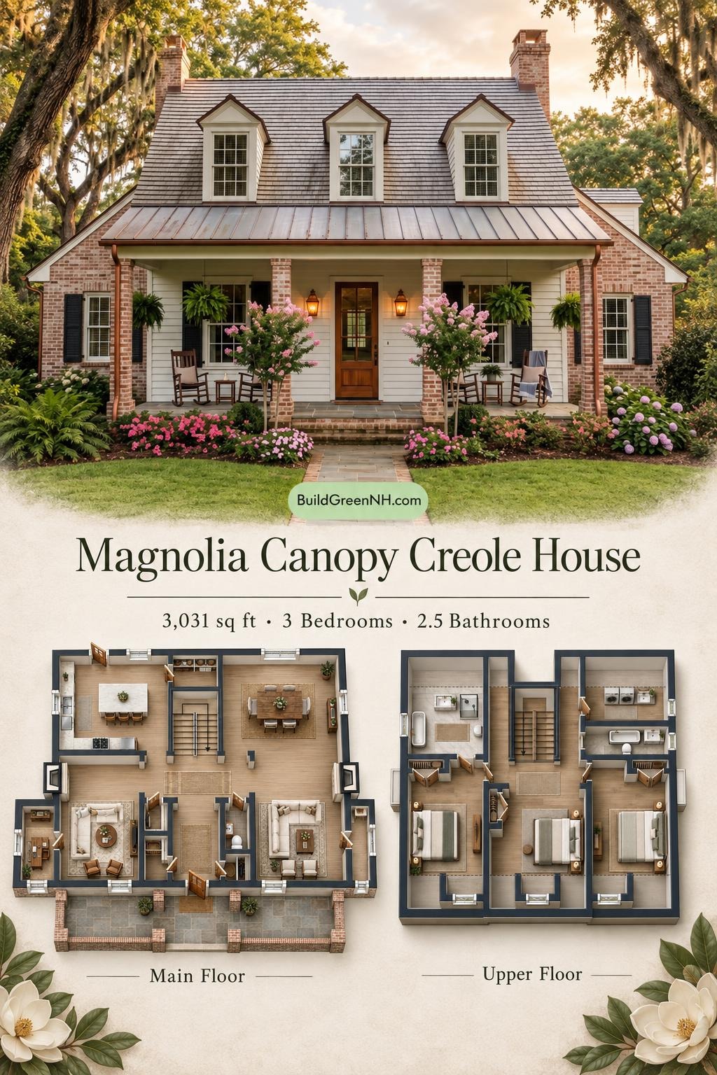 Magnolia Canopy Creole House Floor Plan