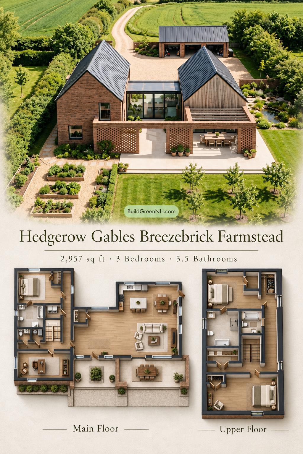 Hedgerow Gables Breezebrick Farmstead Floor Plan