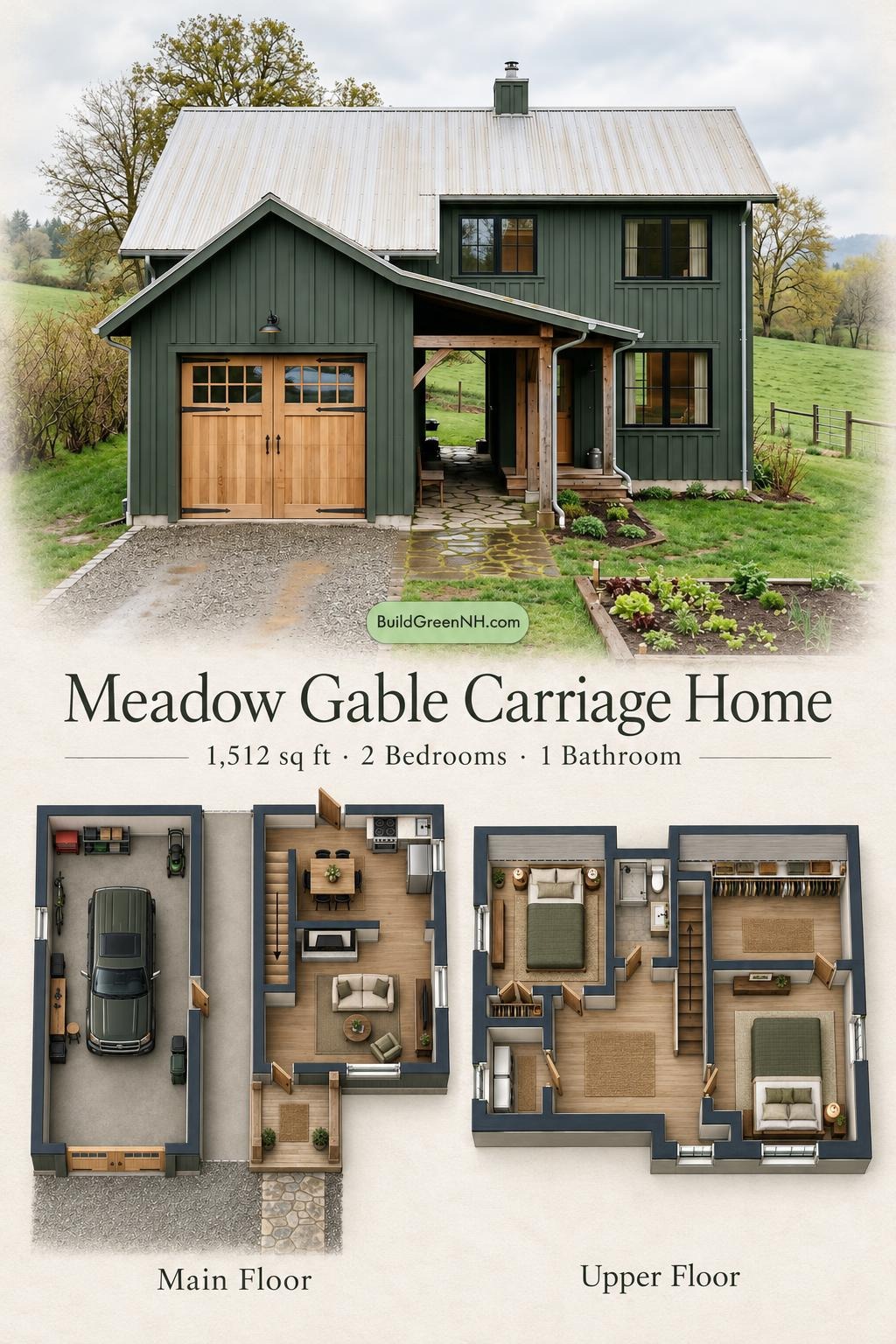 Meadow Gable Carriage Home Floor Plan