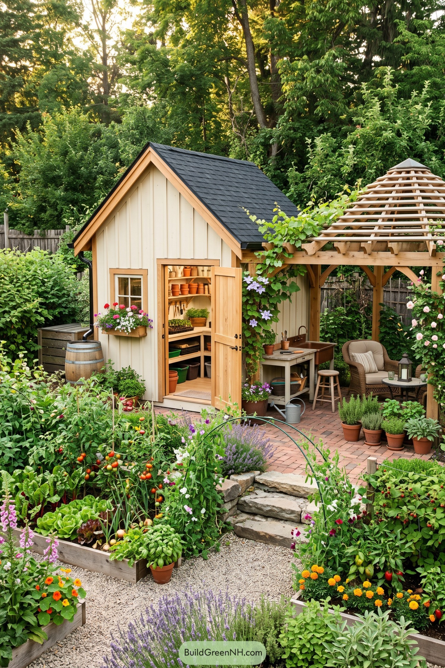 20 Sheds With Garden Structures That Turn Backyards Into Oases